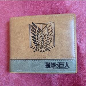 New attack on titan anime manga leather wallet